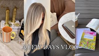 VLOG: my fav hair color yet?!!, entryway decor, leg day workout, chit chattin’ away
