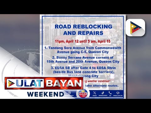 Subway project at DPWH road repair & reblocking, bahagyang magpapabigat sa trapiko sa ilang kalsada