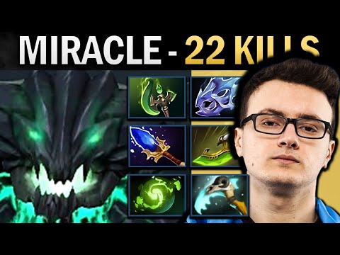 Outworld Destroyer Dota Gameplay Miracle with 22 Kills and Parasma