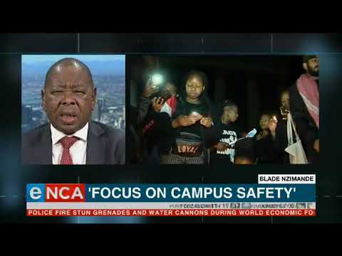 Higher Education Minister Blade Nzimande says campus security should be prioritised