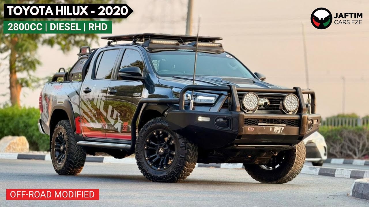 تويوتا هيلوكس OFF ROAD MODIFIED | BULL BAR WITH HEAVY FOCUSED LIGHTS | AUTOMATIC TRANSMISSION | REAR VIEW CAMERA | video