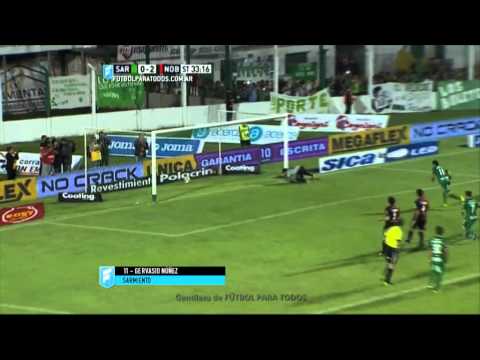 Gol de Núñez. Sarmiento 1 - Newell's 2. Fecha 5. Primera División 2015. FPT.