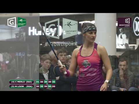 The Growthpoint SA Open of Squash 2019; Women's Quarter Finals featuring Louw v Merlo