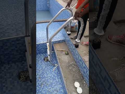 swimming pool ladder installation