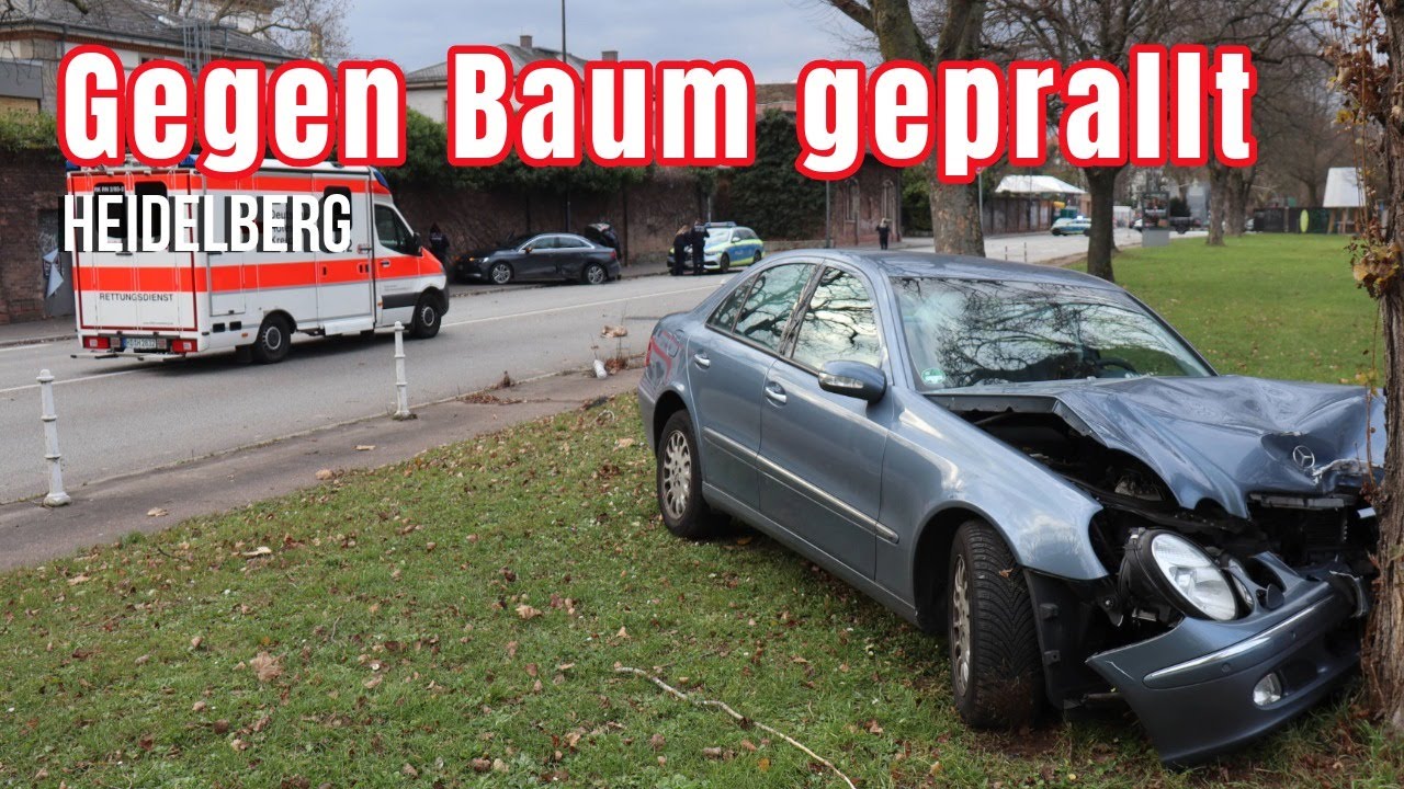 Alkohol am Steuer: Unfall auf der B37 in Heidelberg  am Heiligen Abend