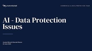 Data protection and artificial intelligence