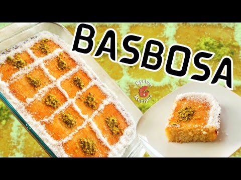Basbousa recipe | Semolina Cake |most popular Mediterranean dessert | by Syrian Recipes.