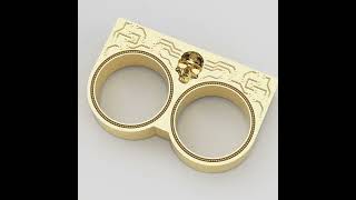 Nome do Produto: ANEL DUPLO - CYBER MEMENTO MORI