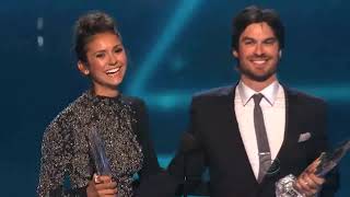 Best moment of Damon & Elena (The Vampire Diaries) on Stage #TVD #TheVampirediaries #NinaDobrev #BBC