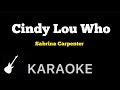 Sabrina Carpenter - Cindy Lou Who | Karaoke Guitar Instrumental