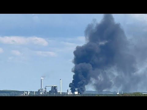 GROßBRAND KRONOSPAN LAMPERTSWALDE, AM 7.5.22 GEGEN 11.30