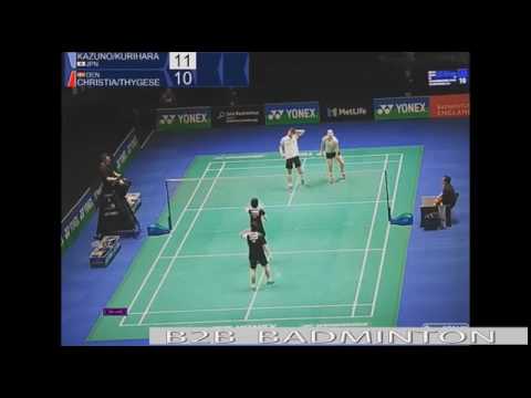 2017 Yonex All England Open R32 XD Kenta KAZUNO Ayane KURIHARA vs CHRISTIANSEN THYGESEN