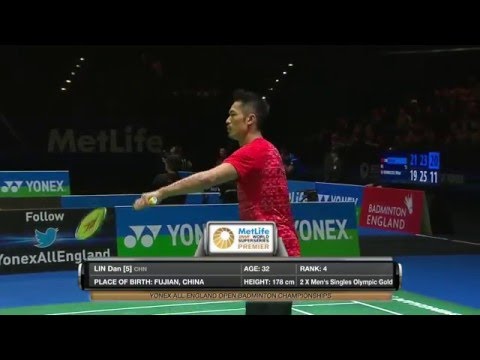 Yonex All England Open 2016 | Badminton QF M5-MS | Jan O Jorgensen vs Lin Dan