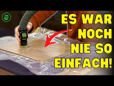 Perfekt in nur 20 MINUTEN: Der einfachste Weg HOLZ zu FURNIEREN! | Jonas Winkler