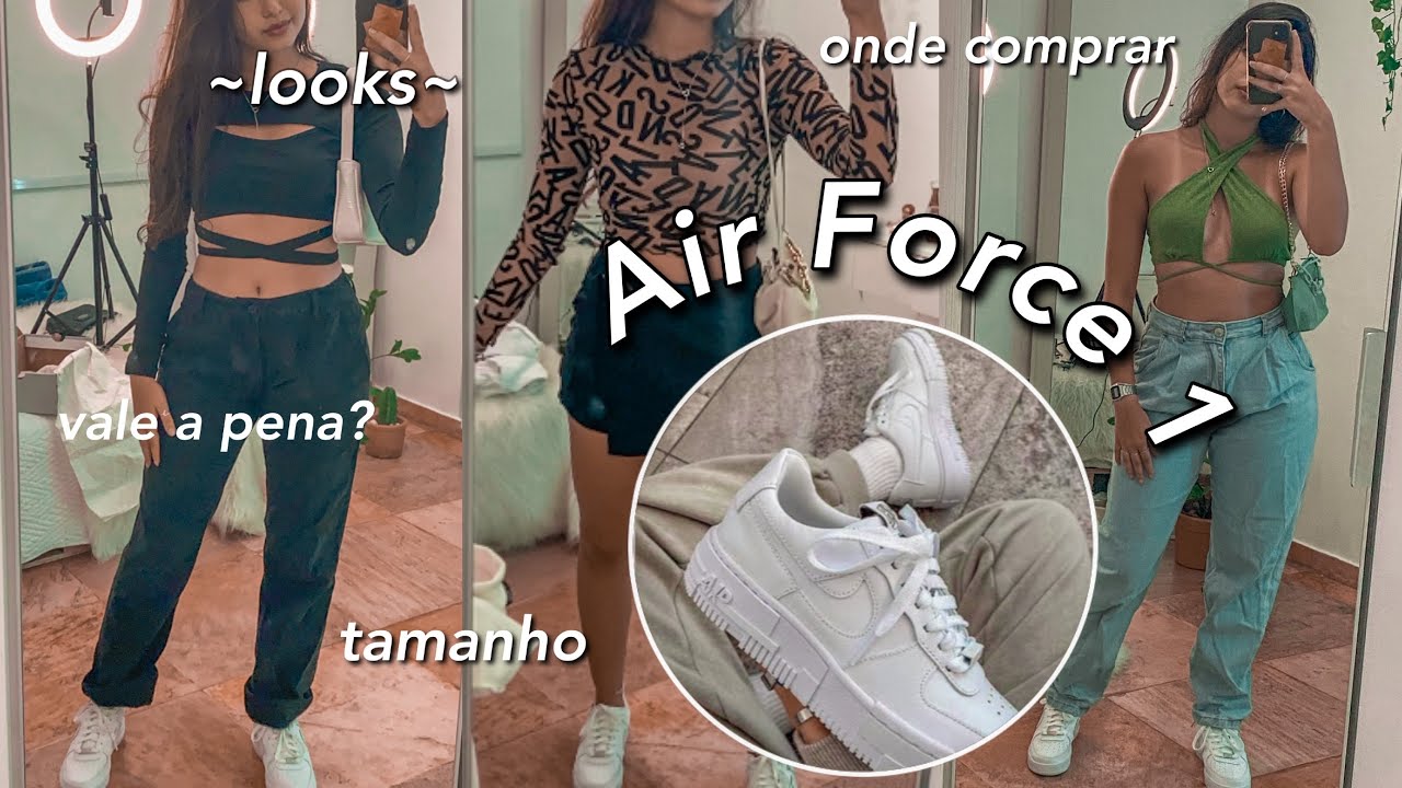 tênis AIR FORCE 1 + looks || unboxing + como usar