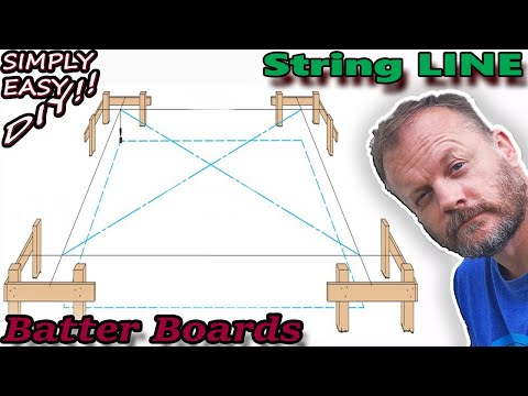 Setting Batter Boards Running String Line 🚧 Building A Workshop