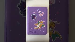 another custom hand painted binder commission starring mew, gengar, and dragonite!