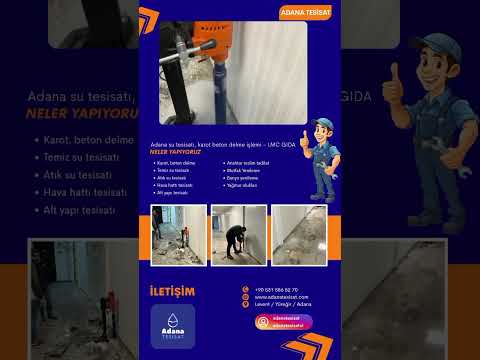 KAROT beton delme hizmeti adana. LMC GIDA soğuk hava deposu tahliye sistemi.#adanatesisat