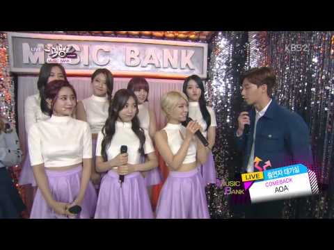 [LIVE_HD] 141114 AOA 에이오에이 - Interview @ Music Bank