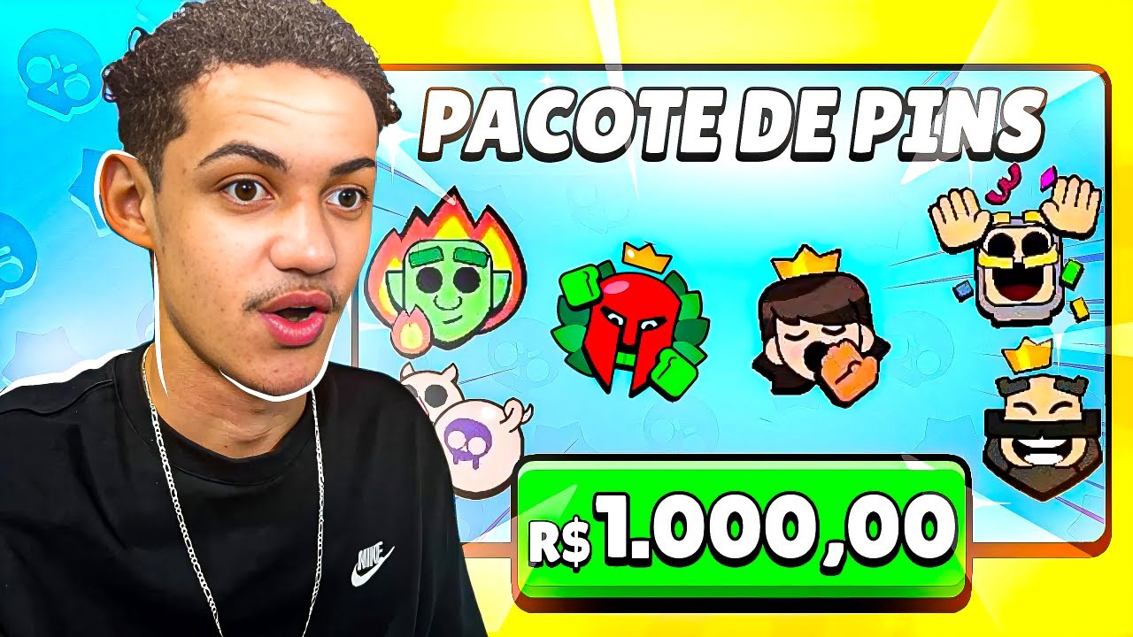 GASTEI 1000 REAIS para COMPRAR os PINS MAIS RAROS do JOGO!