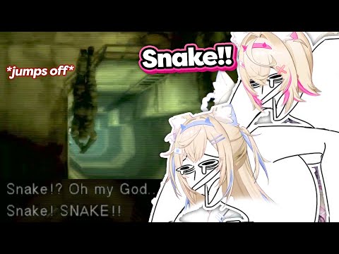 FUWAMOCO reached the legendary ladder in MGS3 then jumped off of it for absolutely no reason