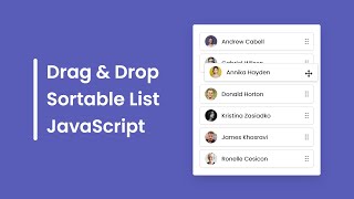 Drag and Drop Sortable List in HTML CSs & JavaScript | Draggable List in JavaScript