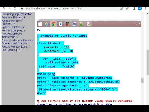 What Are Python Static Variables Explain With Example