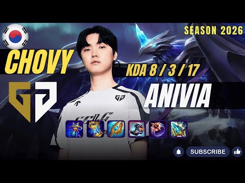 GEN Chovy ANIVIA vs RYZE Mid - Patch 26.1 KR Ranked | lolrec