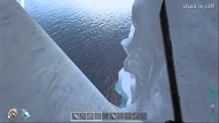 stuck in ice cliff inside the actual map ark survival unable to get out