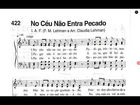 (CORAL) Hino "No céu não entra pecado" - 4 vozes