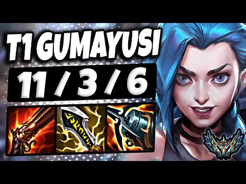 T1 Gumayusi Jinx vs Ezreal ADC [ Triple Kill ] Patch 13.24 Korea Grandmaster ✅