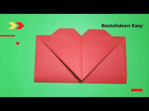 So falten Sie aus A4 Papier ein Herz für Ihre Freundin - Bastelideen Easy