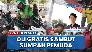 Sumpah Pemuda Berkah! Puluhan Driver Ojol di Bogor Dapat Fasilitas Ganti Oli Gratis