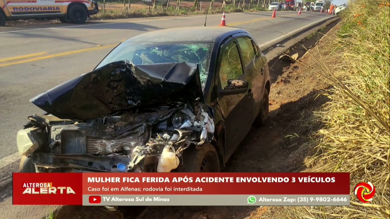 Grave acidente é registrado no cruzamento em Alfenas