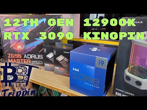 Intel i9 12900k Watercooled with RTX 3090 Kingpin MEGA Render Box Pre-Build