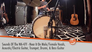Video thumbnail for Warm Audio // Sounds Of The WA-47F - Hear it on vocals, guitar, trumpet, drums & bass guitar by Warm Audio