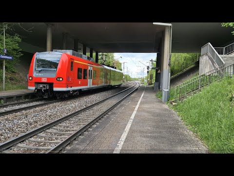 Ankunft und Abfahrt der RB11 in Stuttgart-Zazenhausen