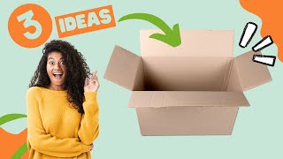 3 IDEAS para TRASFORMAR cajas 📦 -IDEAS con CAJAS DE CATÓN.