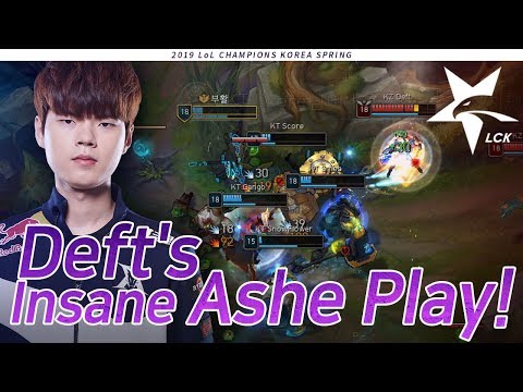Deft's Insane Ashe Play! : KT vs KZ [2019 LCK Highlight] Match11 Game1