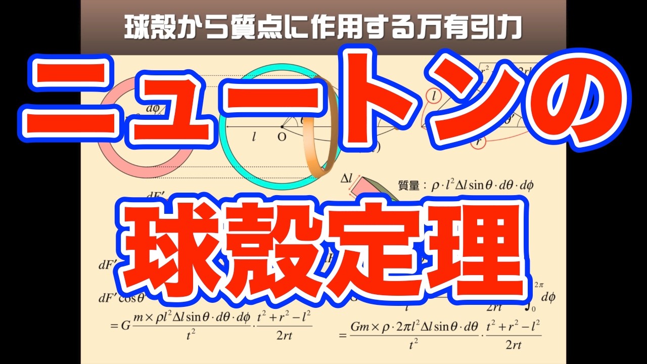 やりすぎ！高校物理【再構築版】力学導入１０−５　ニュートンの球殼定理