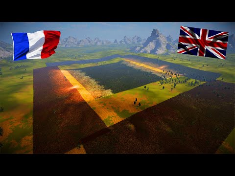 500.000 modern soldiers VS 1 MILLION UK and French 18th century soldiers ! - UEBS 2