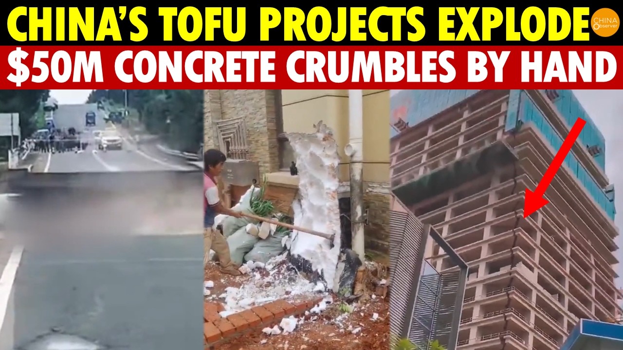 China’s Tofu Projects Explode: No-Steel Bridges, Foam Load-Bearing Walls, Concrete Breaks By Hand