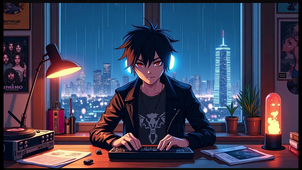 Pink Cyber Rock 💖⚡ _ Lo-Fi Vibes & Neon Dreams