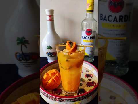 Easy Summer Cocktail with Mangoes #rum #mojito #shorts