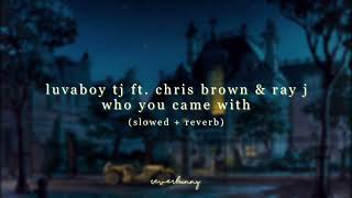 luvaboy tj ft. chris brown &amp; ray j - who you came with (slowed + reverb)