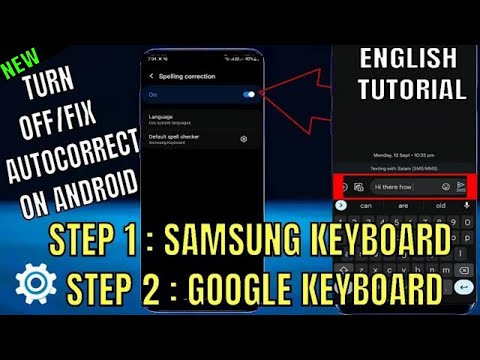 How To Turn Off AutoCorrect On Samsung Keyboard || Fix AutoCorrect On Android Gboard-Google Keyboard