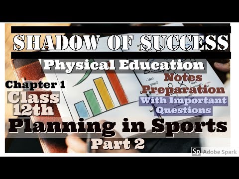 Planning in Sports 02|Class 12th|Physical Education|Hindi Lecture by Kartik Sharma HD Video