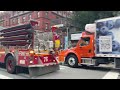 FDNY ENGINE 76 RESPONDING ON AMSTERDAM AVENUE ON THE UPPER WEST AREA OF MANHATTAN IN NEW YORK CITY