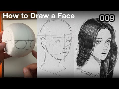 How to draw a portrait / Semi realism Face drawing