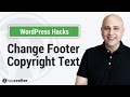 How to Edit Footer Copyright Text In Any WordPress Theme